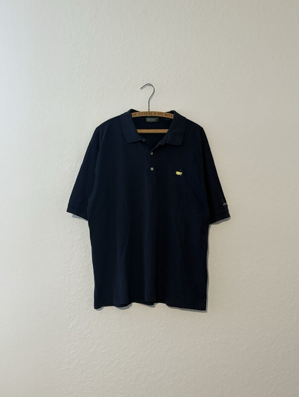 Vintage 90s The Masters Golf Tournament Polo Shirt Navy Size Mens XL